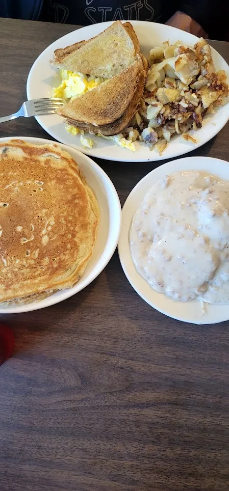Pancakes and Biscuits and Gravy
